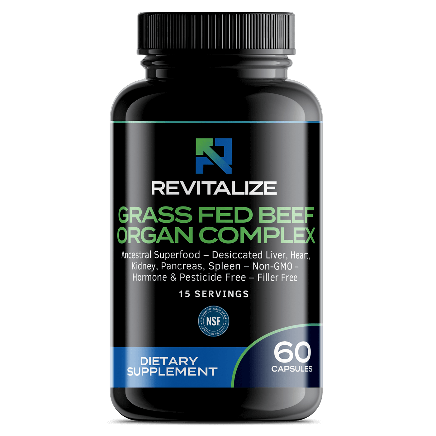 Grass Fed Beef Organ Complex – Ancestral Superfood – Desiccated Liver, Heart, Kidney, Pancreas, Spleen